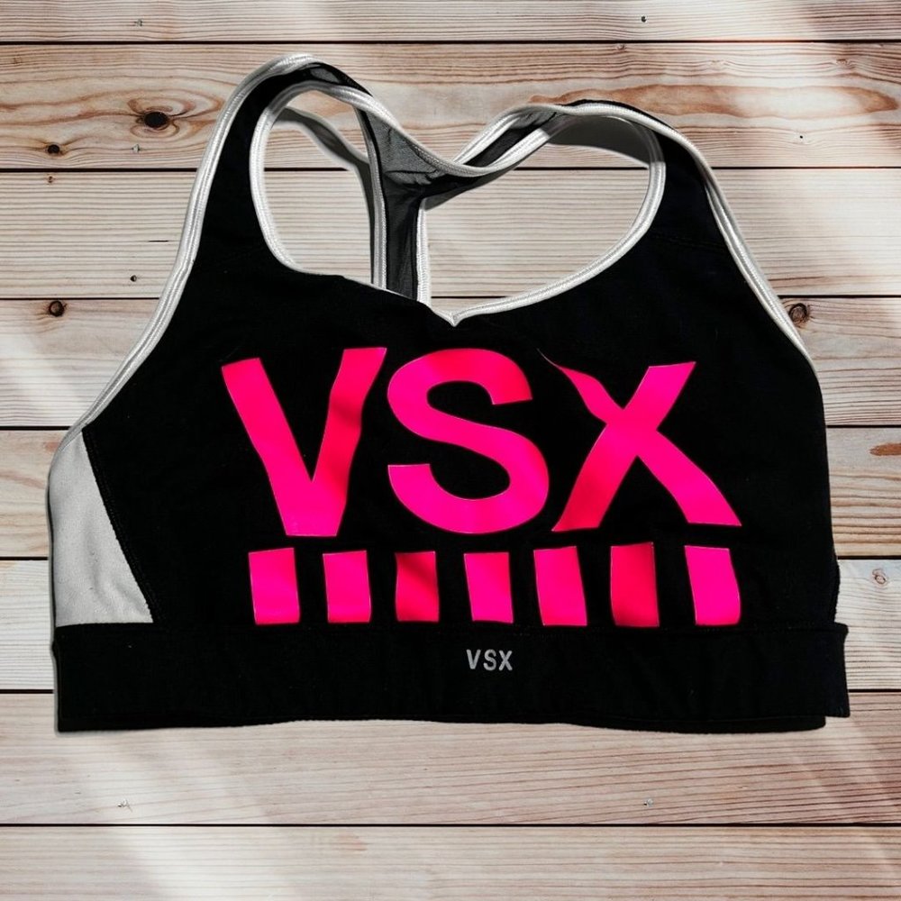 VSX Sports Bra Black/White Size Medium